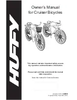 Huffy Cruiser Bicycles Owner'S Manual предпросмотр