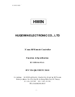 HUGEWIN ELECTRONIC HXTC-3001 User Manual preview