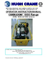 Hugh Crane COMMANDO 1000 Range Operator'S Instruction Manual preview