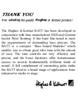 Preview for 2 page of Hughes & Kettner BATT Instruction Manual