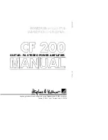 Preview for 1 page of Hughes & Kettner CF 200 Instruction Manual