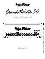 Preview for 1 page of Hughes & Kettner Grand Meister 36 Manual