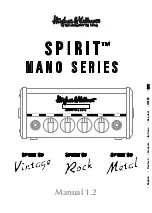 Hughes & Kettner SPIRIT NANO Series Manual preview