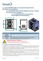 Preview for 2 page of Hugo Lahme VitaLight 2 x 30 POWER LED 2.0 User Manual