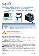 Preview for 2 page of Hugo Lahme VitaLight 24 x 3 W POWER LED User Manual