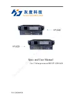 Предварительный просмотр 1 страницы Huidu Technology V1620 Spec And User Manual