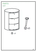 Предварительный просмотр 3 страницы HULALA HOME ETBSD0446 Assembly Instructions Manual