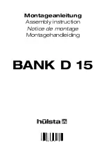 Предварительный просмотр 1 страницы Hülsta Bank D15 Assembly Instruction Manual