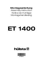 Hülsta DINING TABLE ET 1400 Assembly Instruction Manual предпросмотр