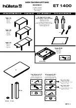 Предварительный просмотр 3 страницы Hülsta DINING TABLE ET 1400 Assembly Instruction Manual