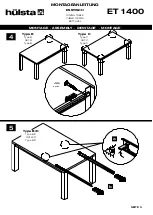 Предварительный просмотр 5 страницы Hülsta DINING TABLE ET 1400 Assembly Instruction Manual