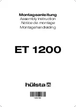 Предварительный просмотр 1 страницы Hülsta ET 1200 Table 12181 Assembly Instruction Manual