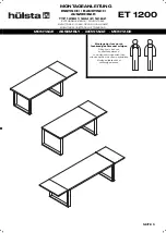 Предварительный просмотр 5 страницы Hülsta ET 1200 Table 12181 Assembly Instruction Manual