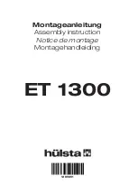 Предварительный просмотр 1 страницы Hülsta ET 1300 13181 Assembly Instruction Manual