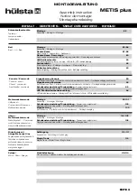 Предварительный просмотр 3 страницы Hülsta METIS plus Assembly Instruction Manual