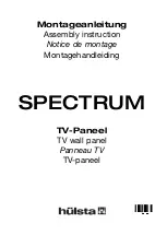 Hülsta SPECTRUM TV Wall Panel Assembly Instruction Manual предпросмотр