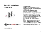 Human Hearing Products Boost GR User Manual preview