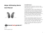 Preview for 1 page of Human Hearing Products Helper GO User Manual