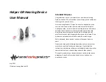 Human Hearing Products Helper GR User Manual preview