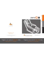 Human Touch ZeroG 3.0 Use & Care Manual preview