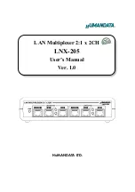 Preview for 1 page of Humandata LNX-205 User Manual