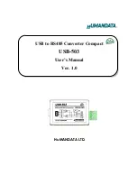 Предварительный просмотр 1 страницы Humandata USB-503 User Manual