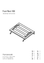 Humanscale 100 Assembly Instructions Manual предпросмотр