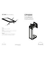 Preview for 1 page of Humanscale CPU600 Installation Instructions