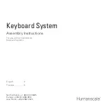 Humanscale Keyboard System Assembly Instructions Manual preview