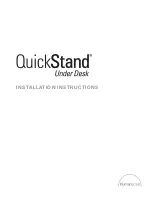 Humanscale QuickStand Under Desk Installation Instructions Manual preview