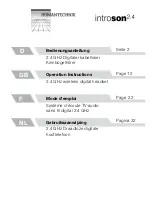 Preview for 1 page of HumanTechnik Introson 2.4 Operation Instructions Manual