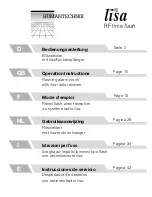 HumanTechnik lisa RF time flash Operation Instructions Manual preview