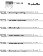 HumanTechnik Triple-Bel Operating Instructions Manual preview