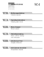 Preview for 1 page of HumanTechnik VC-1 Operating Instructions Manual