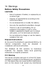 Preview for 15 page of Humanware Brailliant BI 40 Getting Started Manual