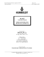 Preview for 1 page of Humboldt H-4137 Instruction Manual