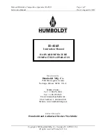 Preview for 1 page of Humboldt H-4165 Instruction Manual