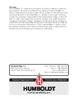 Preview for 12 page of Humboldt HM-2850.3F Product Manual