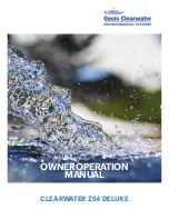 Preview for 1 page of Humes Oasis Clearwater Z54 DELUXE Owner'S Operation Manual