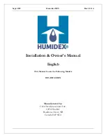 Humidex HCS-BSF-HDEX Installation & Owner'S Manual preview