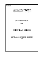 HUMIDIFIRST MIST-PAC SERIES Owner'S Manual preview