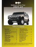 Preview for 1 page of Hummer 2005 H2 Getting To Know Manual