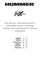 Preview for 1 page of Hummer HX Pro User Manual