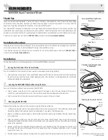 Preview for 1 page of Humminbird MHX XMK Quick Start Manual