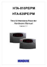 Предварительный просмотр 1 страницы Hundure HTA-810PE Hardware Manual