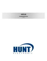 Hunt Electronic HVR-08 Installation Manual preview