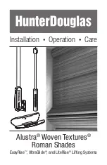 Hunter Douglas Alustra Woven Textures Installation Operation Care предпросмотр