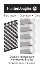 Предварительный просмотр 21 страницы Hunter Douglas Applause Installation Operation Care