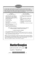 Preview for 20 page of Hunter Douglas Design Studio Roman Shades Installation Operation Care