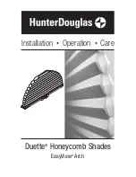 Hunter Douglas Duette EasyView Arch Installation, Operation & Care Manual предпросмотр